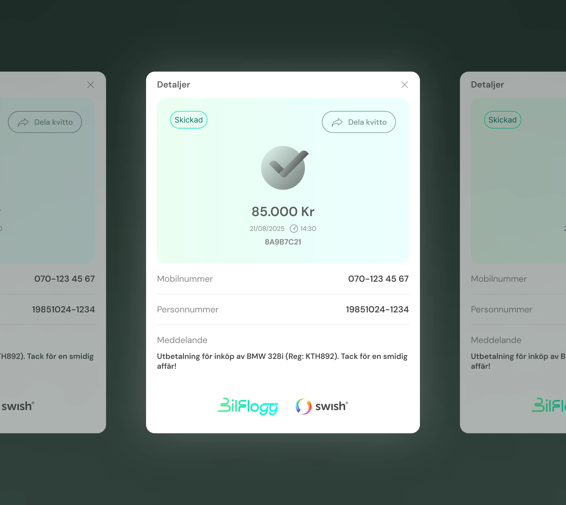 Swish-integration för direkta utbetalningar